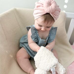 Charming Pink Knotted Baby Turban
